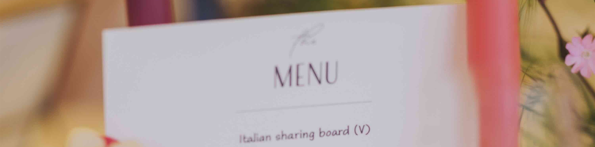Tilia menu card for an Italian sharing board