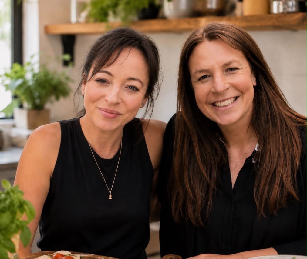Laura and Becky, founders of Tilia Bespoke Catering, in the kitchen